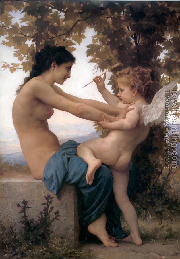 William-Adolphe Bouguereau : Young Girl Defending Herself against Eros